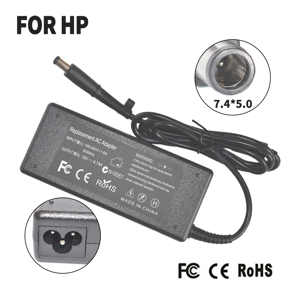 

Wholesale 19V 4.74A 90W AC Adapter Charger For HP Pavilion DV4 DV5 DV7 G60 Laptop Power Supply