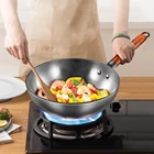 Железная ВОК, вок без покрытия, Китайская традиционная Высококачественная вок для фотографий