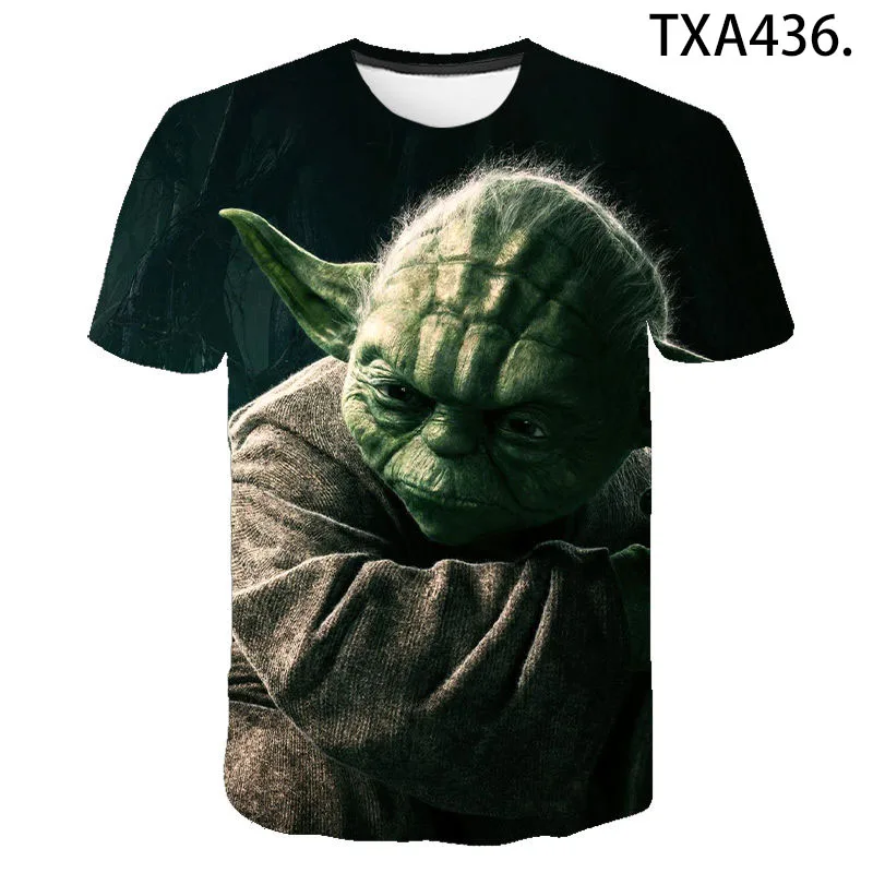 Детские летние футболки Yoda с 3D принтом из фильма Звездные войны для мальчиков и