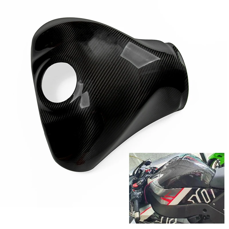 New Real 100% Carbon Fiber Motorcycle Tank Cover Tank Gas Fuel Cover Fairing For KAWASAKI ZX10R ZX-10R 2011-2014 2015 2016 2017
