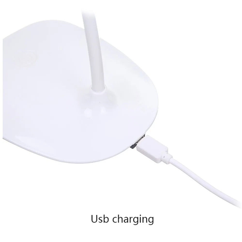 Настольная лампа для учебы светодиодная перезаряжаемая USB 18 светодиодов гибкая с