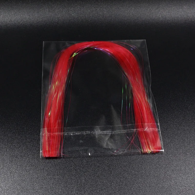 4pcs red Королевский Sissi 4 пачки набор ледяное крыло волокна плоская вспышка мишура Кристалл flashabou мишура морской стример мухи материалы для завязывания мух - Цвет: 4pcs red