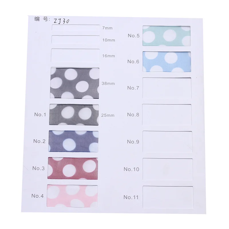 

100yards 16 25 40mm big polka dots printed organza sheer ribbon for garment accessories hair bow diy handcraft supplies