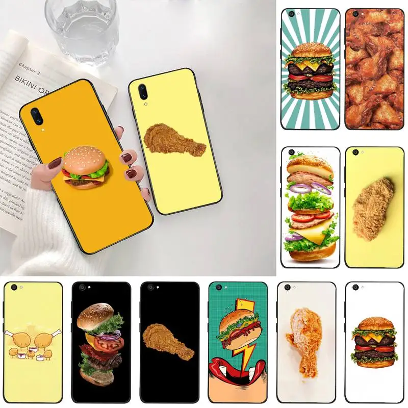 HPCHCJHM Бургер И жареная курица чехол для телефона Vivo Y91c Y17 Y51 Y67 Y55 Y93 Y81S Y19 V17 vivo