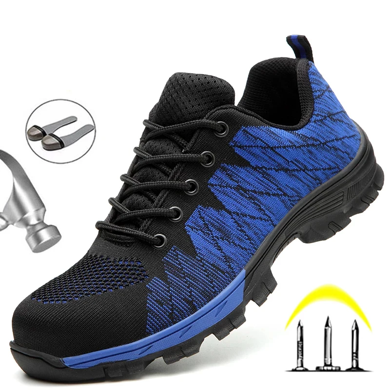 

Work Safety Shoes Men Boots Fashion Work Sneakers Male Shoes Adult Work Boots Steel Toe Shoes Indestructible Men Safety Boots
