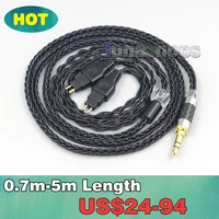8 core black balanced pure silver plated earphone cable for sennheiser hd580 hd600 hd650 hdxxx hd660s hd58x hd6xx ln007038