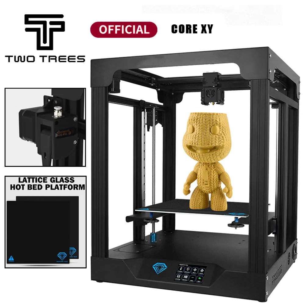 Twotrees 3D Printer Core XY SP-5 V1.1 Printer Touch Kit FDM Dual Z Axis Printer Extruder Print Size 300*300*330mm TMC2225 PEI
