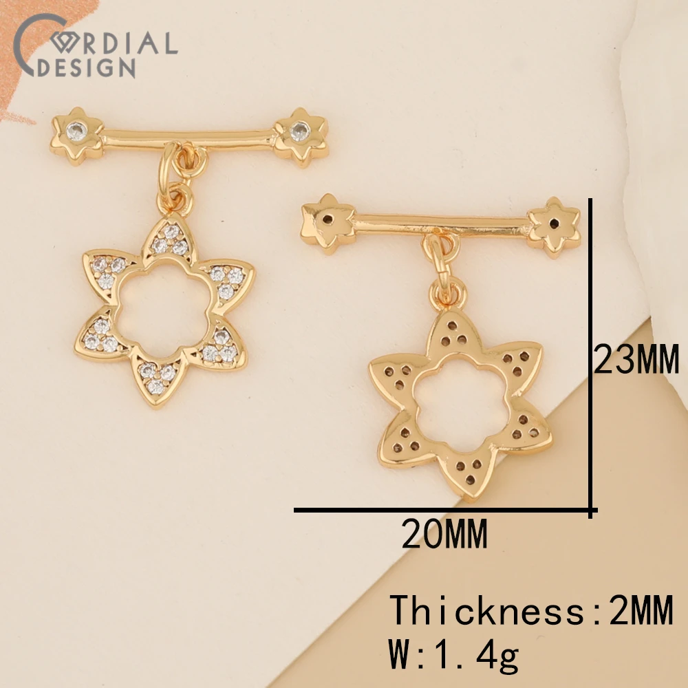 Cordial Design 30Pcs OT Clasps/DIY Making/CZ соединители/натуральное позолота/ювелирные