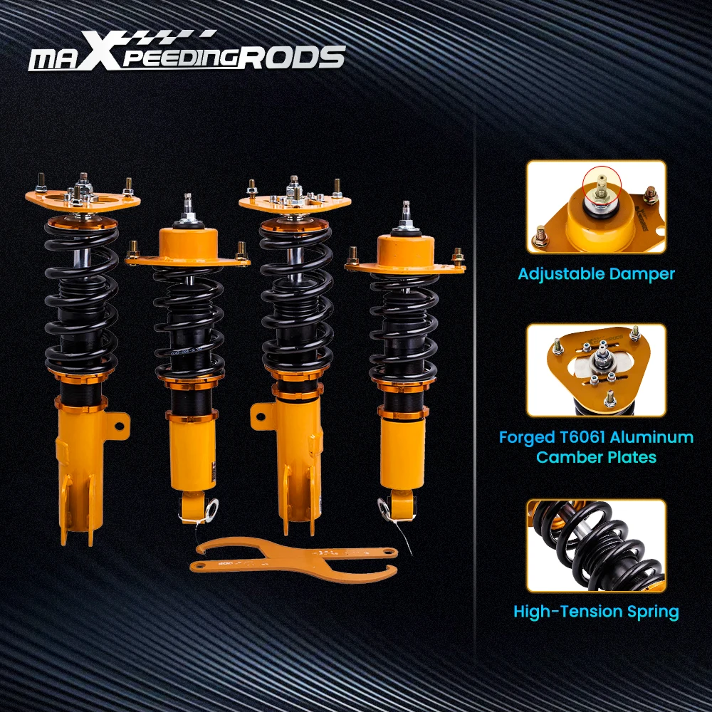 

24-Steps Adj Damper Coilovers For Toyota Corolla Base Sedan 09-16 Suspension Kit Spring Shock Absorbers