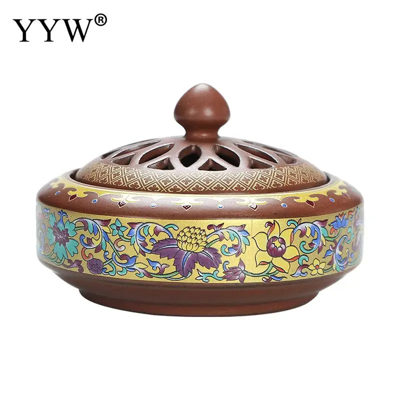 

Enamel Incense Burner Ceramic Aromatherapy Stove Incense Chinese Style Decoration Incense Stick Holder Home Office Decoration