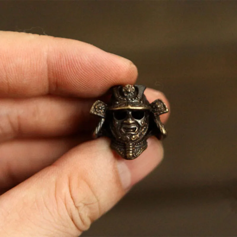 EDC Чистая латунь ретро армированный воин нож для солдат DIY аксессуары веревочная