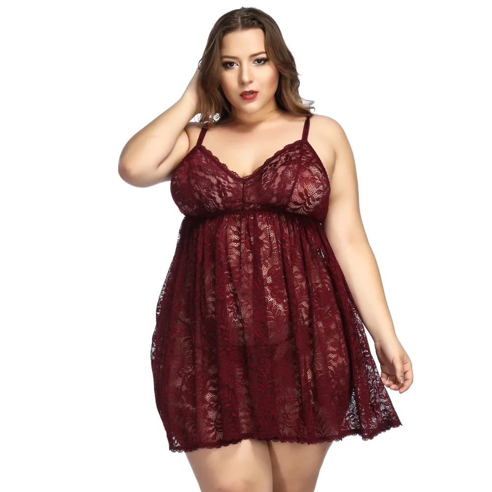 Сексуальное нижнее белье перспективное кружевное женское плюс размер 4XL Babydoll