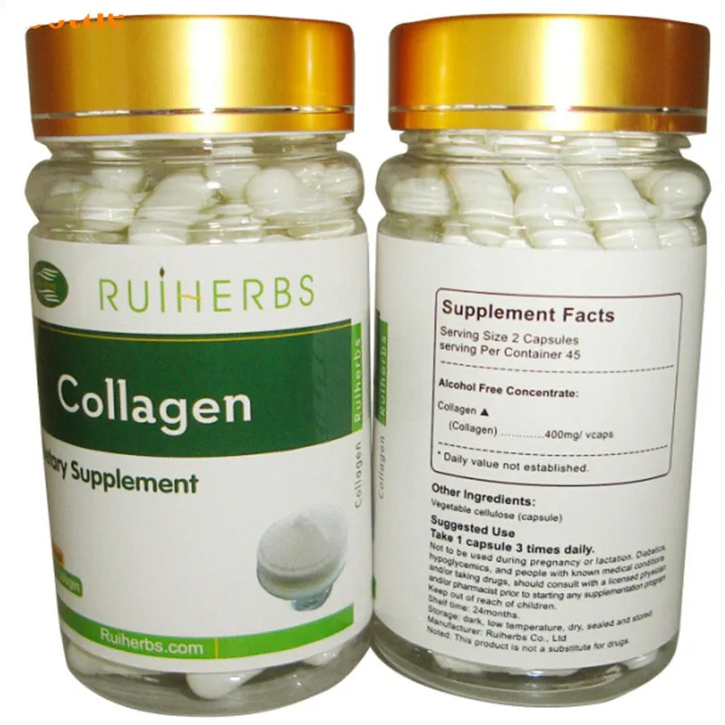 

2Bottles Pure Fish Collagen Capsule (500mg x180pcs) Anti-Aging Beauty free shipping