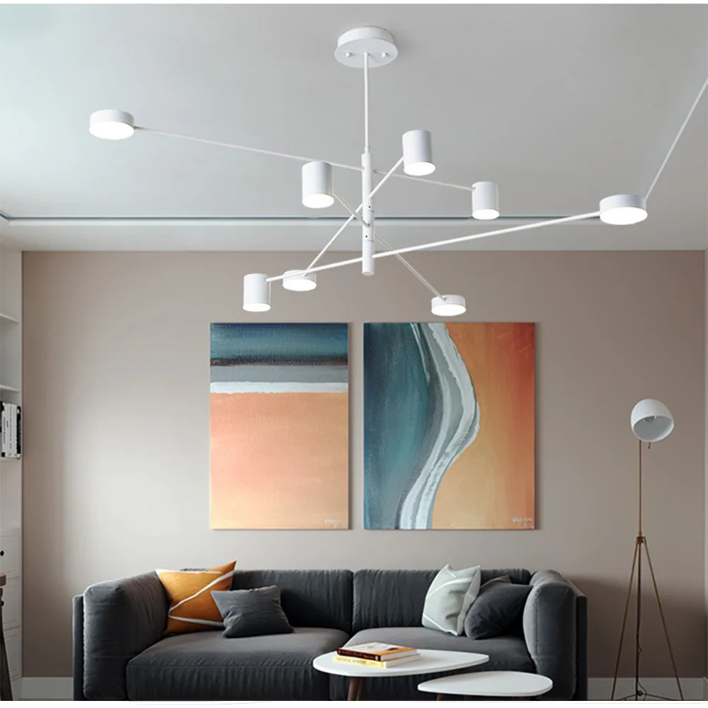 

LED Chandelier Lighting Hanging Lamp Long Lights for Hall Kitchen Living Room Loft Bedroom Light Modern Fashion Black Gold White
