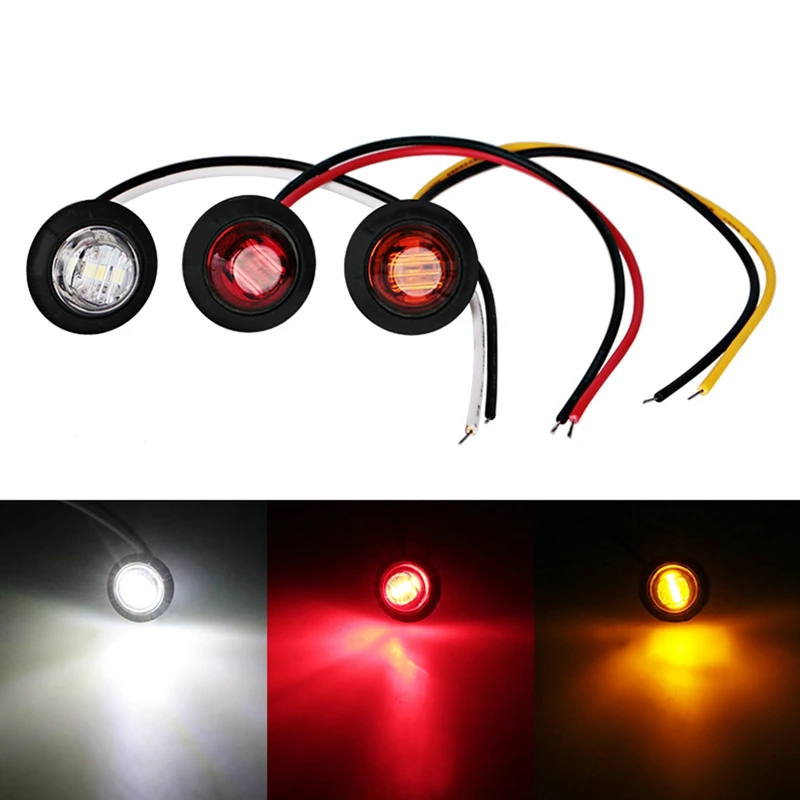 

10Pcs 12V LED Side Light for Truck Auto Bus Turn Signal Light Tail Brake Lights Car Warning Lamp Turn Signal Indicator Lighting