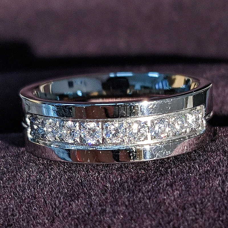 Модные титановые кольца для мужчин и женщин ювелирные изделия пара обещаний