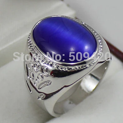 Бесплатная доставка&gt благородный синий камень мужское кольцо овальное 13X18 мм