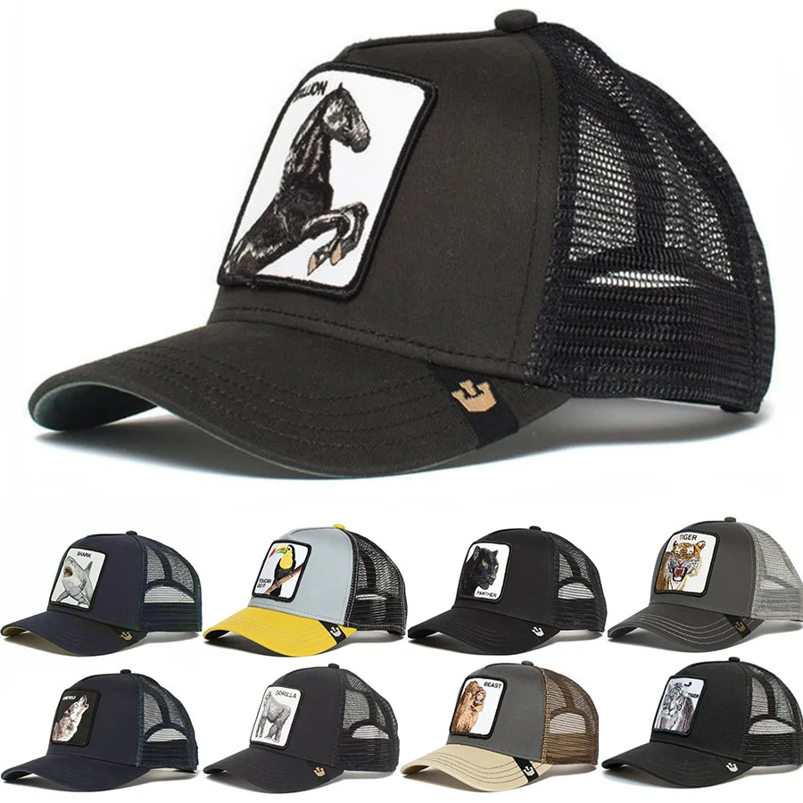 Сетчатая бейсболка для мужчин и женщин кепка с изображением s рисунком животных