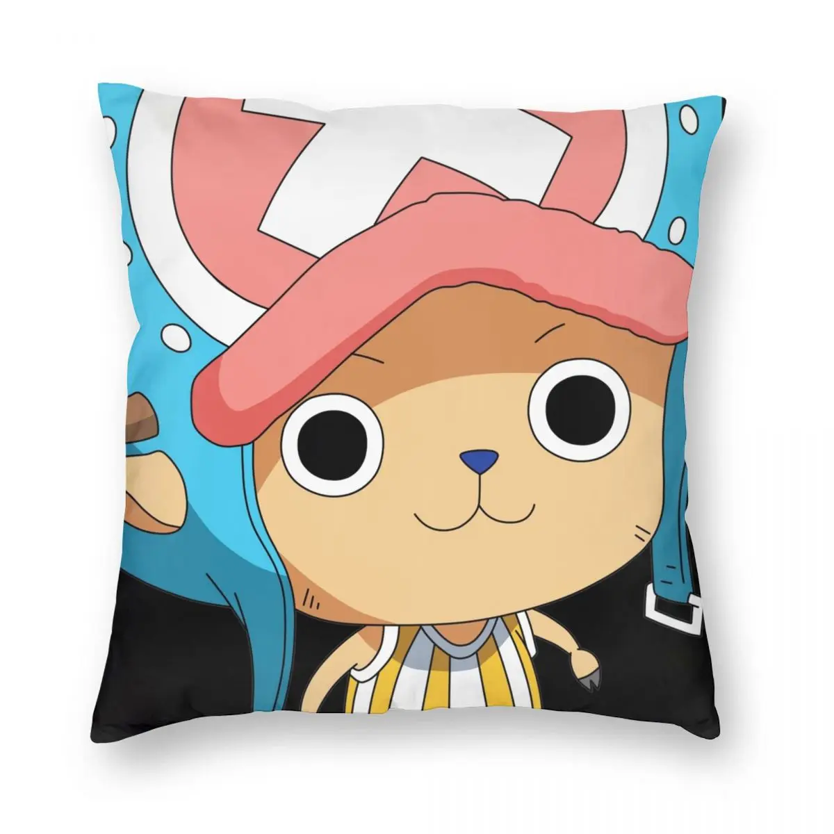 

Tony Tony Chopper Anime Elk Pillowcase Soft Polyester Cushion Cover Gift Throw Pillow Case Cover Bedroom Zipper 45*45cm