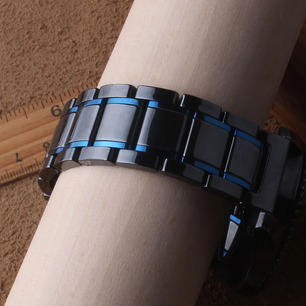 Черный и синий ремешок для часов керамический новый стиль 22 мм gear s3 huawei watch gt galaxy 46