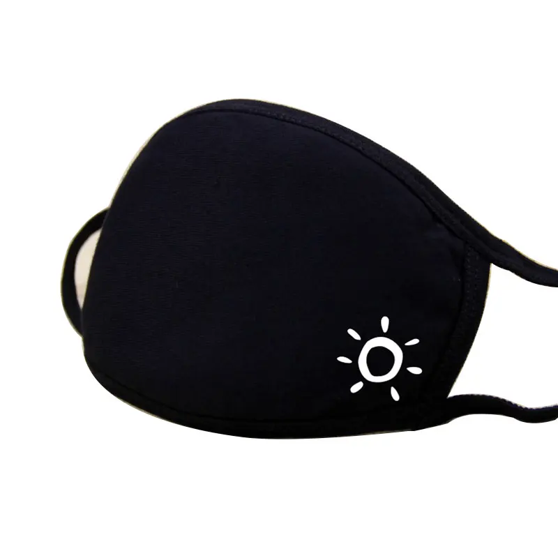 1 шт. черная хлопковая маска для рта с драконом Пылезащитная лица моющаяся