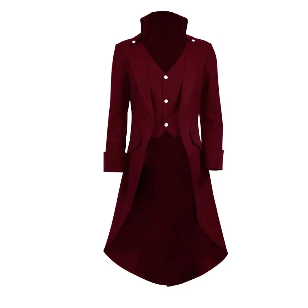 Винтажный пиджак Cossky в стиле стимпанк 5 цветов для взрослых унисекс готический