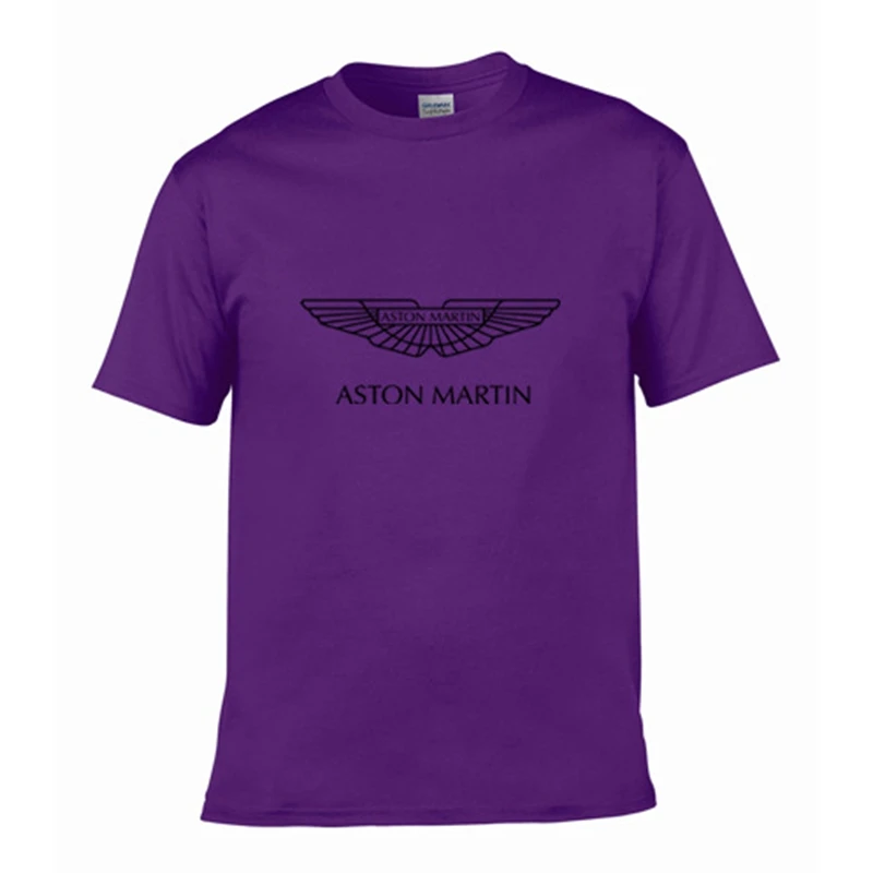 

2022 креативная Дизайнерская футболка с логотипом ASTON MARTIN, однотонная хлопковая футболка, Новое поступление, стильная мужская футболка с коро...