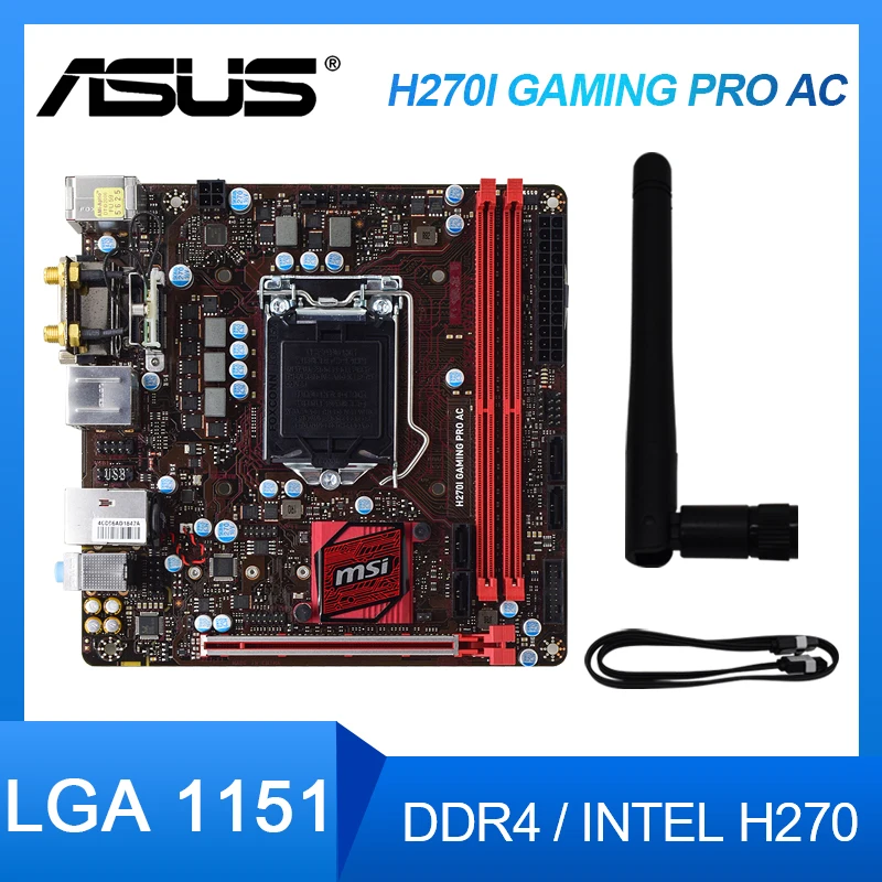 Kaufen Für MSI H270I GAMING PRO AC 1151 Motherboard M.2 Mini 270 Motherboard WIFI Original Verwendet Motherboard