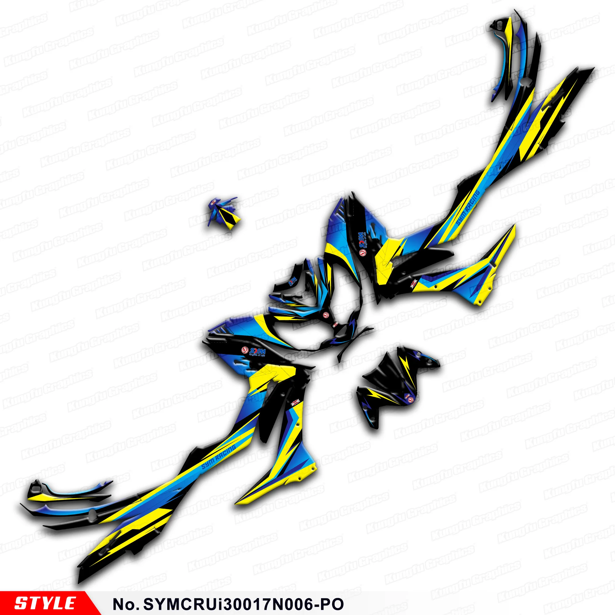 Вторичный рынок графическая наклейка для мотоцикла дизайн SYM Cruisym 300 2017 2018 2019 2020