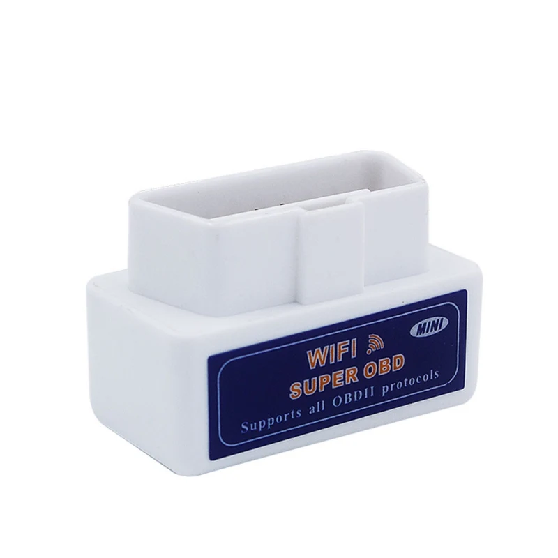 Белый Супер Мини ELM327 Wifi V1.5 PIC 18F 25K80 автомобильный диагностический сканер неисправностей OBD2 Wi-Fi ELM 327 считыватель кодов - Цвет: Белый
