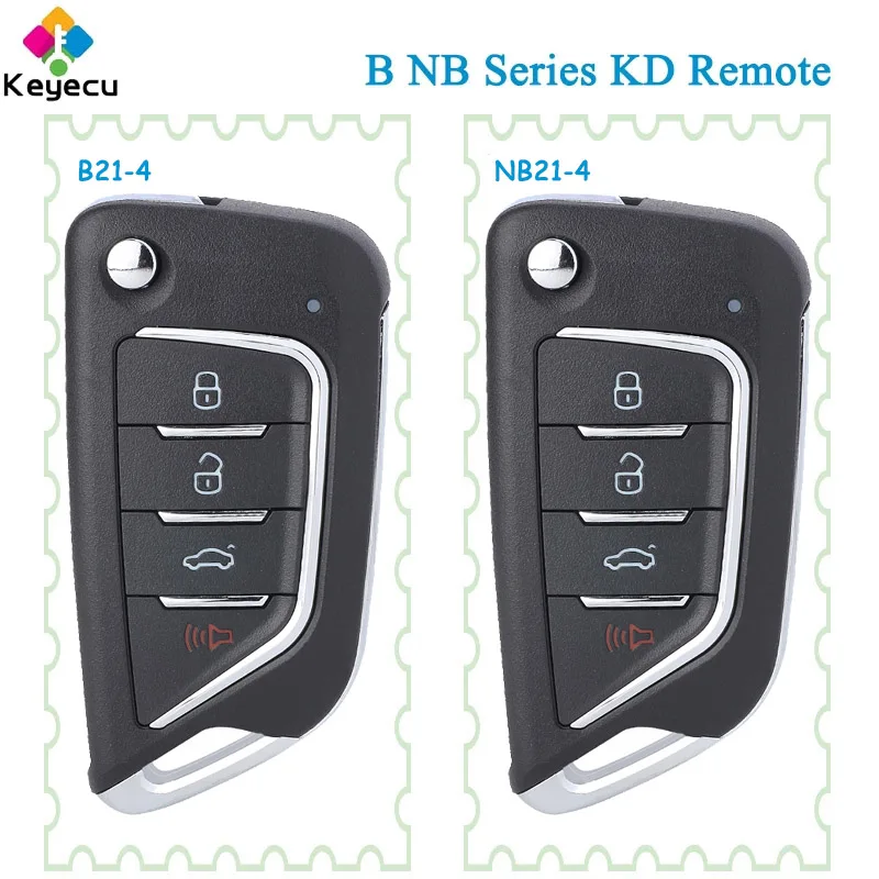 

KEYECU KEYDIY KD B NB Series B21-4 NB21-4 4 кнопки универсальный дистанционный Автомобильный ключ для KD900 URG200 KD900 + мини KD KD-X2 программатор