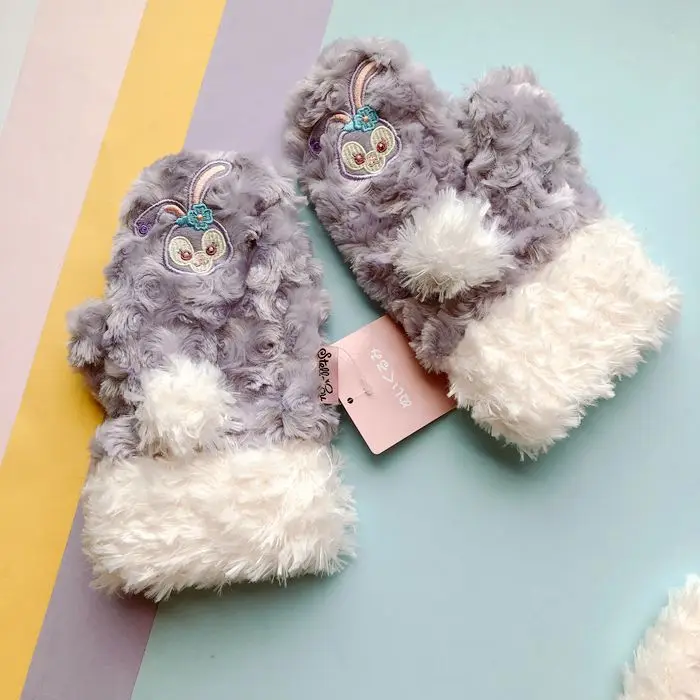 1 пара носков с рисунками героев мультфильма медведи Duffy и shelliemay Gelatoni Stellalou плюшевые игрушки теплые эластичные мягкие перчатки куклы для девочек, для влюбленных, подарки для детей