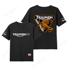 Лидер продаж, футболка Triumph, топ с принтом мотоцикла, двусторонняя летняя новая уличная роскошная мужская одежда с принтом