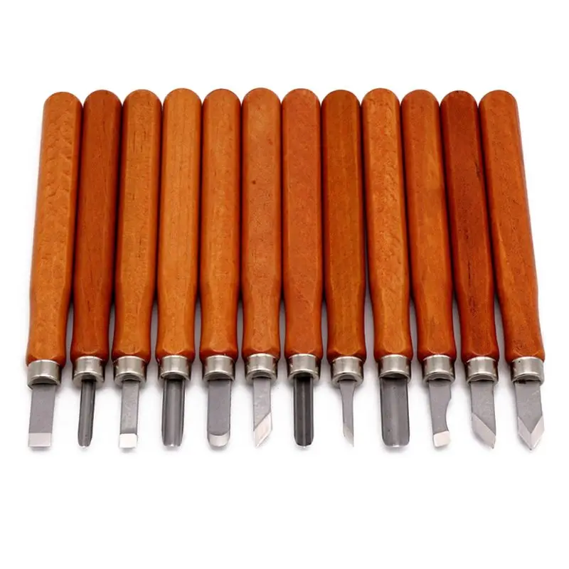12 шт. резьба по дереву долото нож столярные резаки гравировка скульптура ручной