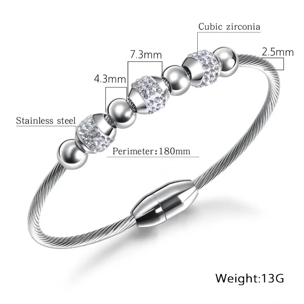 EyeYoYo Bracelet Multi Twisted Cable Wire Bangle Fashion Cute Bangles Unique Designer Brand Christmas Cuff Bracelets | Украшения и