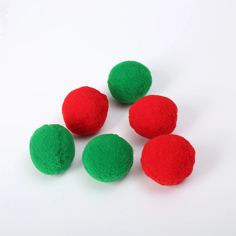 

5PCS Cat Toy Ball Soft Interactive Plush Soft Colorful Pompom Ball Cat Bell Ball Cat Chew Toy Cat Funny Toy Pet Cat Chase Toys