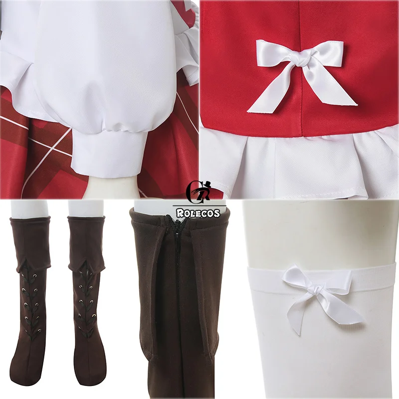 ROLECOS/аниме Assassins Pride костюм для косплея Melida Angel сексуальное платье женский красное