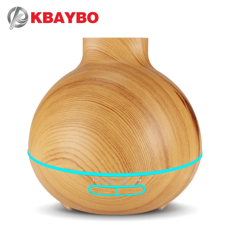 

Ультразвуковой Электрический увлажнитель воздуха KBAYBO для ароматерапии, 400 мл, распылитель холодного тумана со светодиодной подсветкой