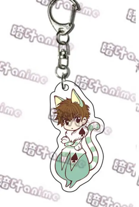 Оранжевый Япония Аниме карта Captor SAKURA LI SYAORAN KINOMOTO TOUYA Tsukishiro Yukito Косплей акриловый брелок кулон брелок с игрушкой подарок - Цвет: Оранжевый