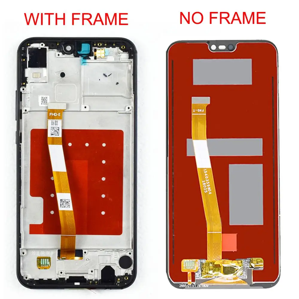 100 original 5 84 ips display with frame for huawei p20 lite nova 3e lcd touch screen digitizer ane lx1 ane lx3 repair parts free global shipping