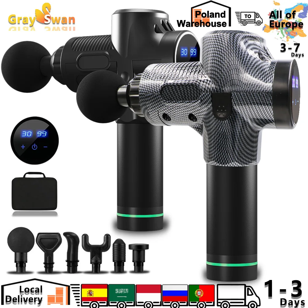 Высокочастотный массажный пистолет для плеч спины шеи расслабления мышц тела