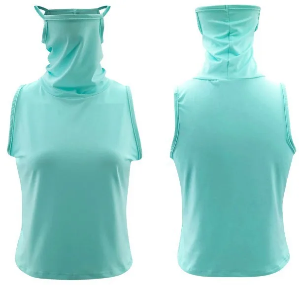 

Womens INS Fashion Fall Winter Loose Casual Fashion T Shirts Athlesiure Sleeveless Short Light Tees Tops With Mask