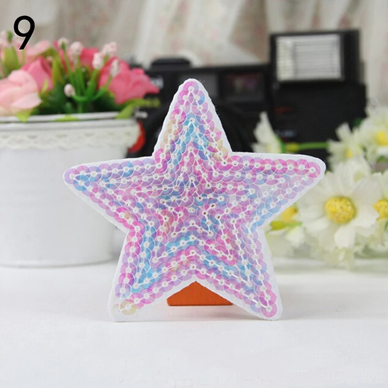 1 шт. нашивки с сердечками звездами и блестками для одежды вышитые железные