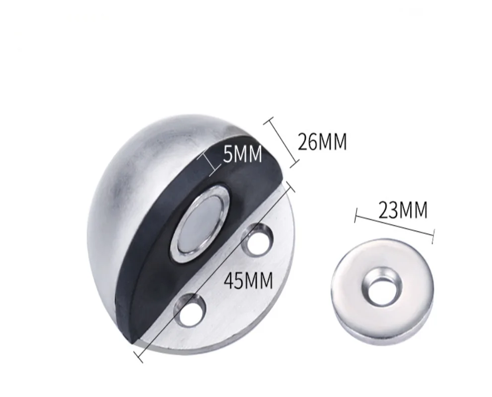 

Rvs Magnetische Black Dual Vangen Geen Ponsen Wit Deurstopper Muur Deur Bumper Wedge Stopper Muur