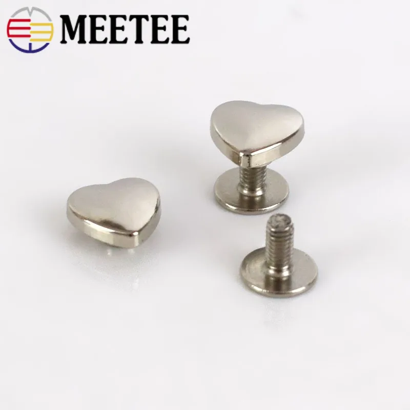 20/50 шт. заклепки в форме сердца для сумок фурнитура сумки декоративные кнопки