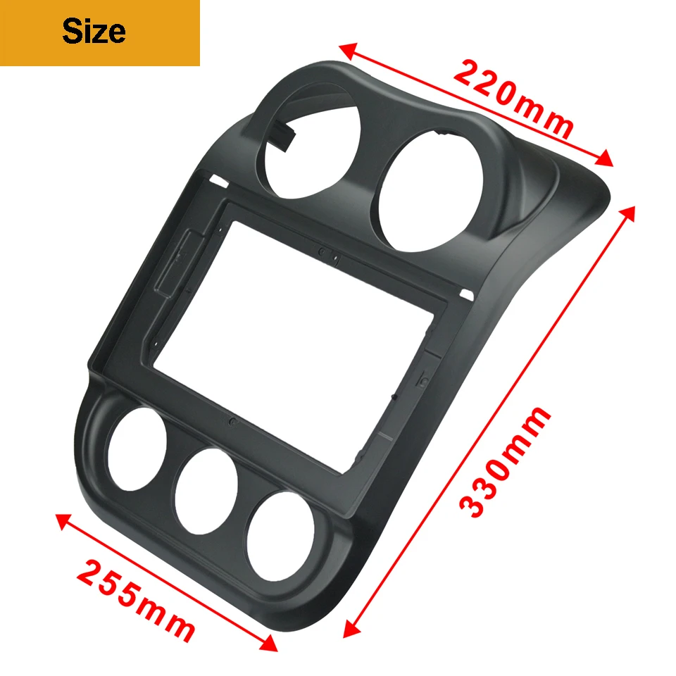 2/1DIN Car CD DVD Frame Audio Fitting Adaptor Dash Trim Facia Panel 10.1inch For JEEP COMPASS 2010-2015 Double Din Radio Player |
