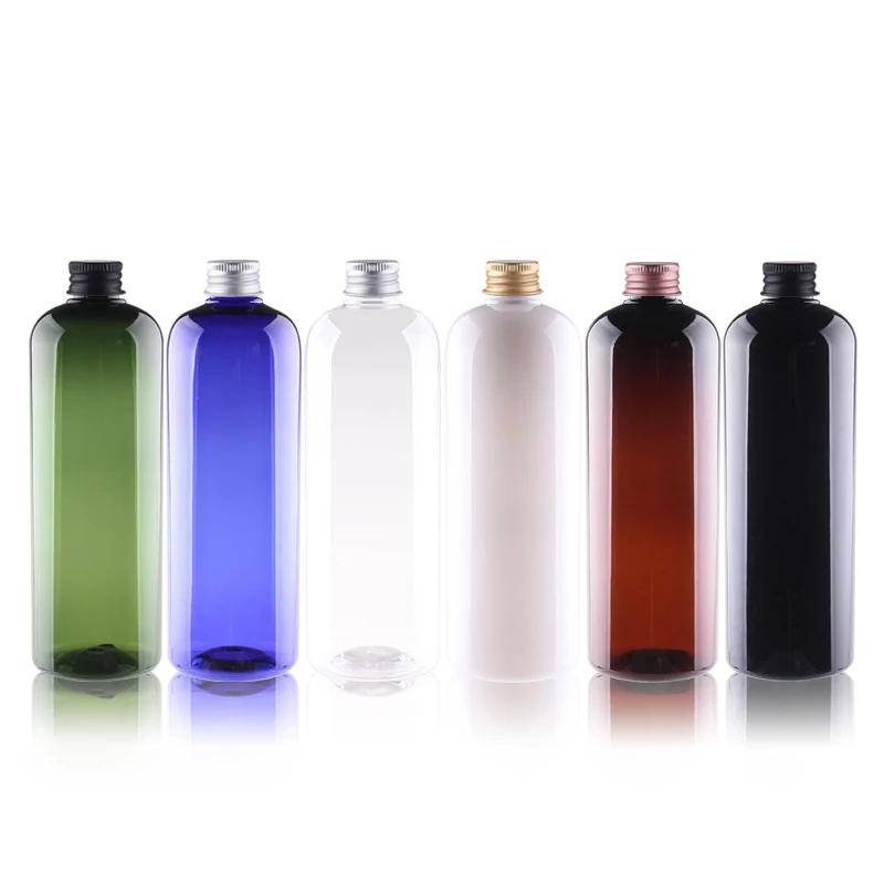 

500ML X 20 Empty Plastic Cosmetic Container Aluminum Screw Cap Shampoo Washing Package Bottles Liquid Soap Lotion Bottle Perfume