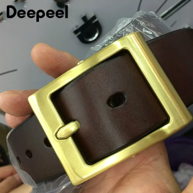 Deepeel 1 шт. 40 мм твердой латуни с металлическим ремнем и пряжкой для мужчин женщин