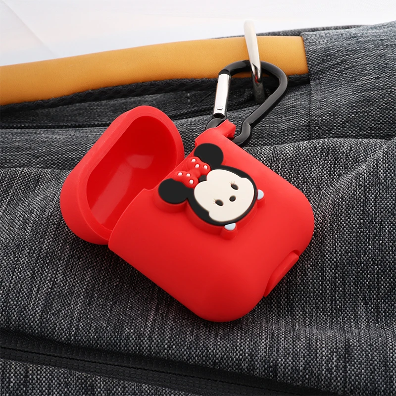 3 в 1 милый Силиконовый противоударный чехол с рисунком для Apple AirPods Air Pods I10 Tws