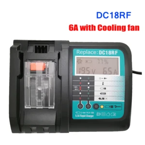 for makita battery charger 6a 14v 18v for makita bl1415 1420 1830 1840 1850 1860 power tool lcd screen with cooling fan usb port free global shipping